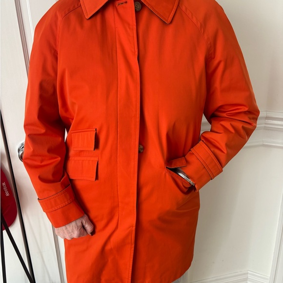 Michael Kors Bold Orange Trench Coat - Picture 7 of 7